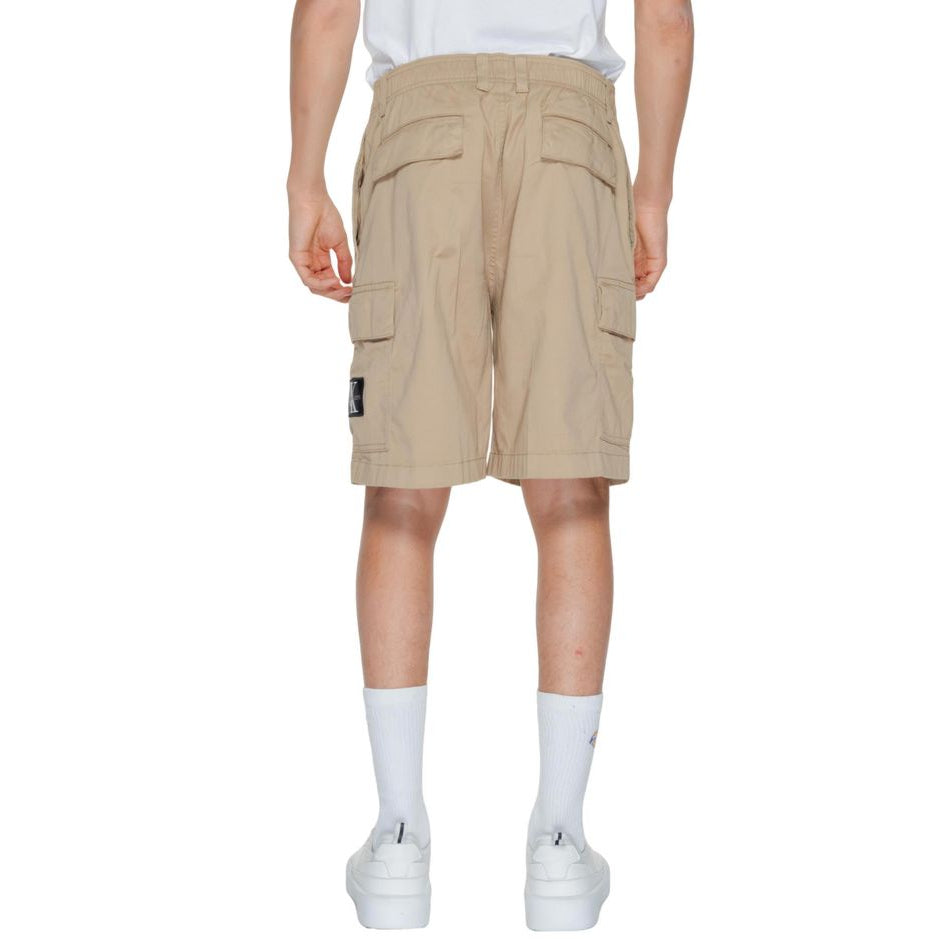 Calvin Klein Beige Cotton Shorts for Effortless Elegance