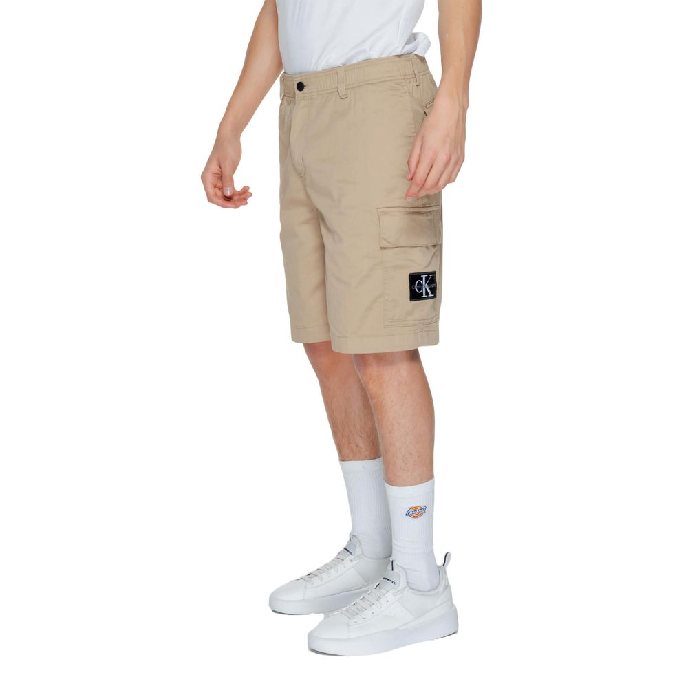Calvin Klein Beige Cotton Shorts for Effortless Elegance