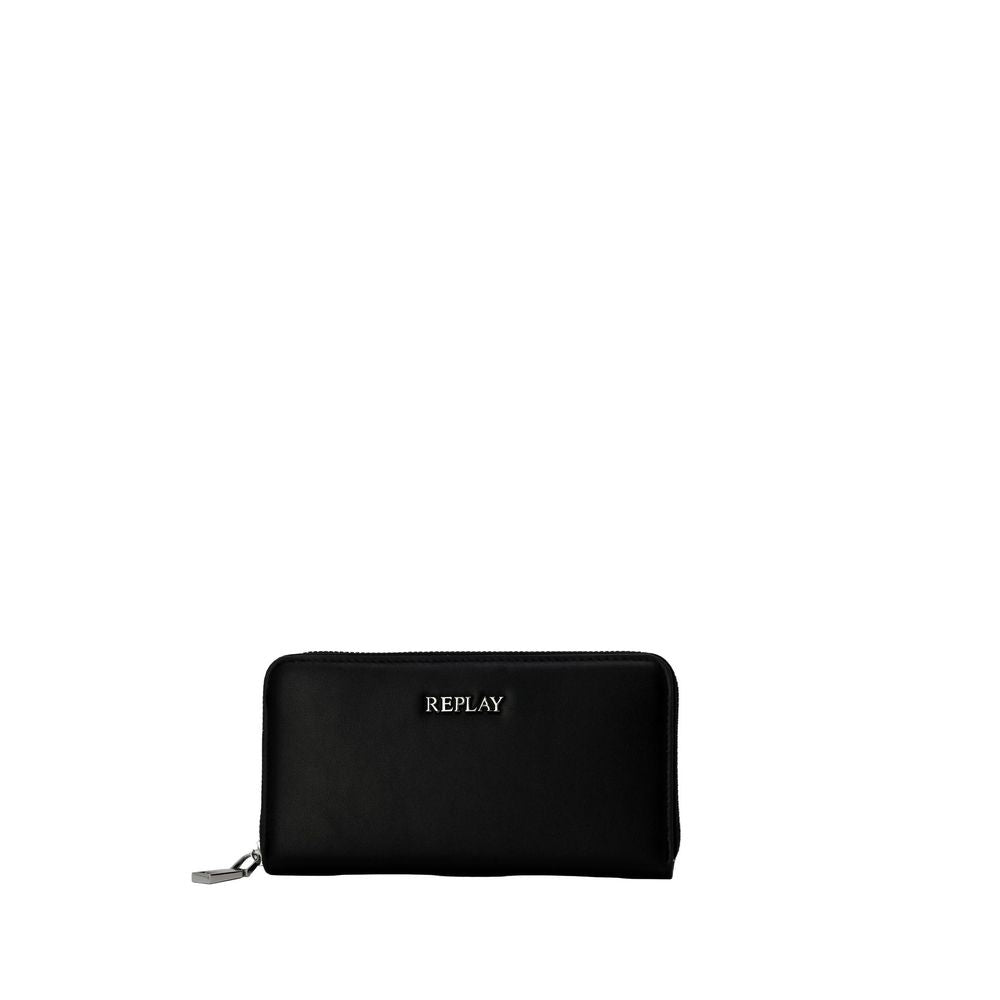 Replay Black Polyethylene Wallet for Timeless Elegance