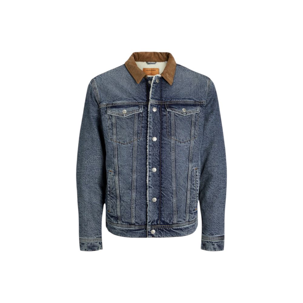 Jack Jones Blue Cotton Jacket for Elevated Style
