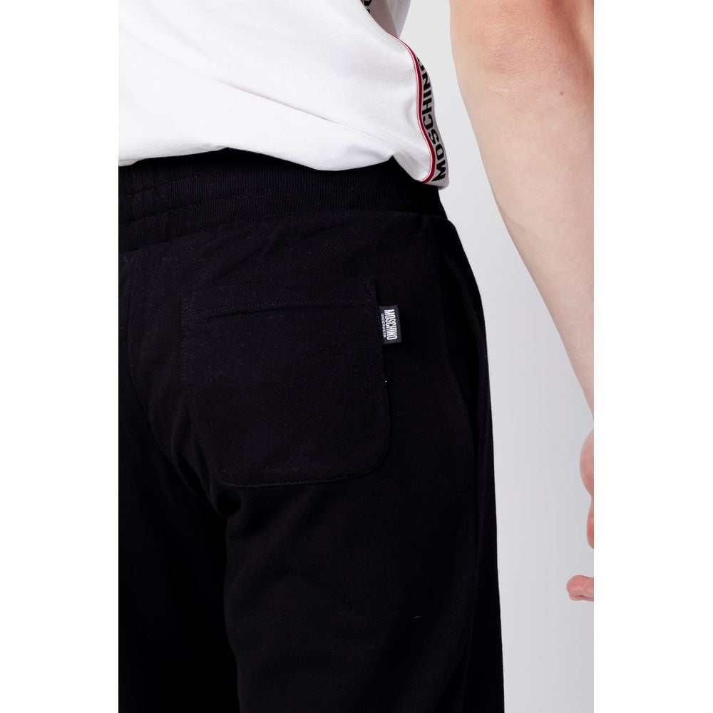 Moschino Black Cotton Shorts for Effortless Elegance