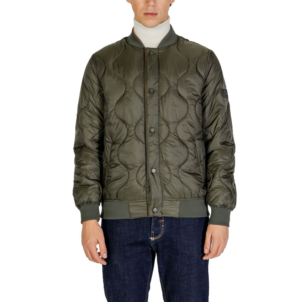 Gianni Lupo Green Cotton Jacket - Modern Elegance Redefined