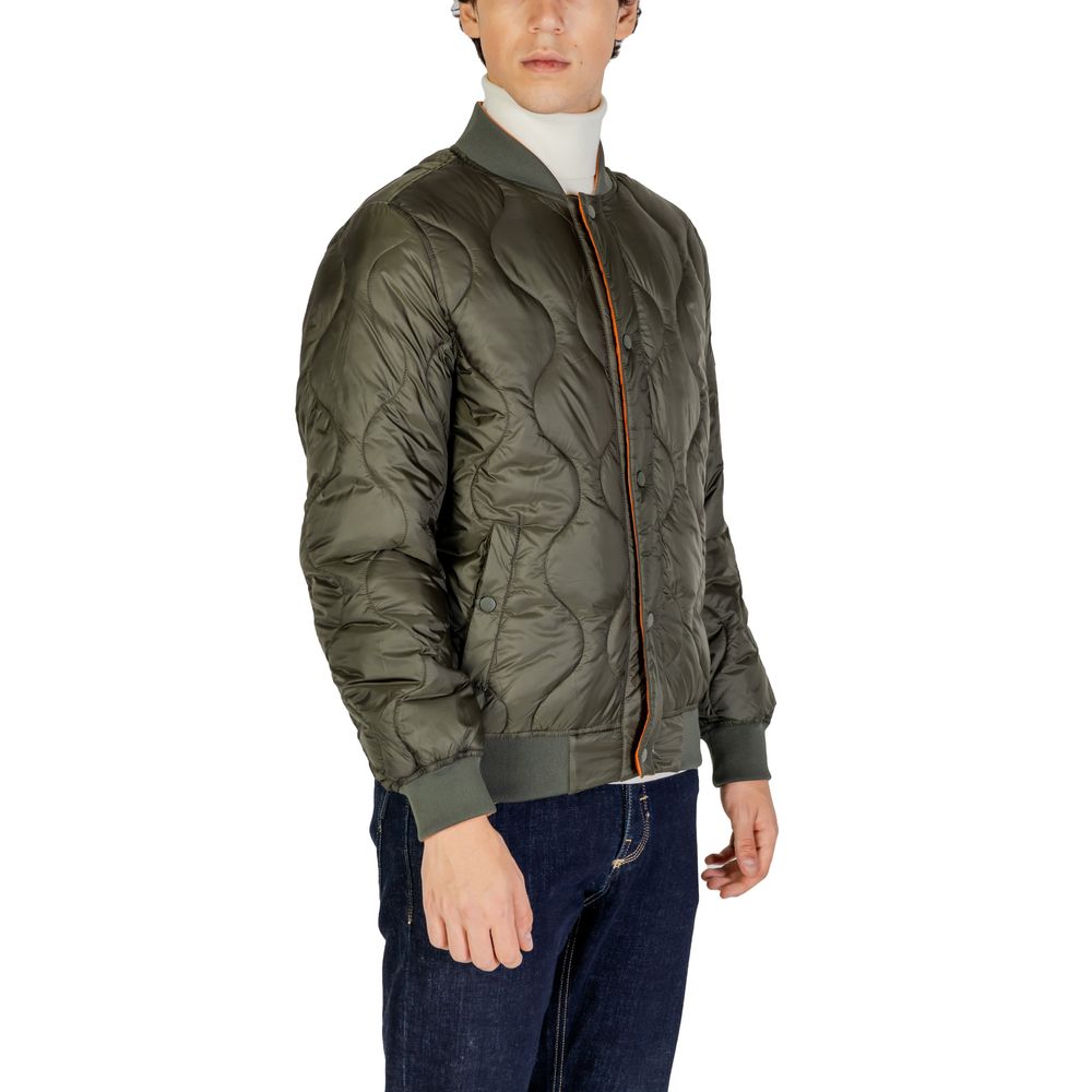 Gianni Lupo Green Cotton Jacket - Modern Elegance Redefined