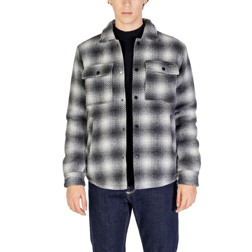 Gianni Lupo Black Wool Jacket for Timeless Elegance