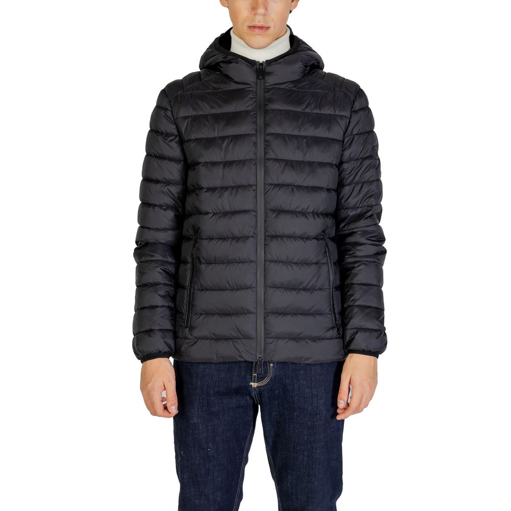 Gianni Lupo Black Wool Jacket of Modern Sophistication