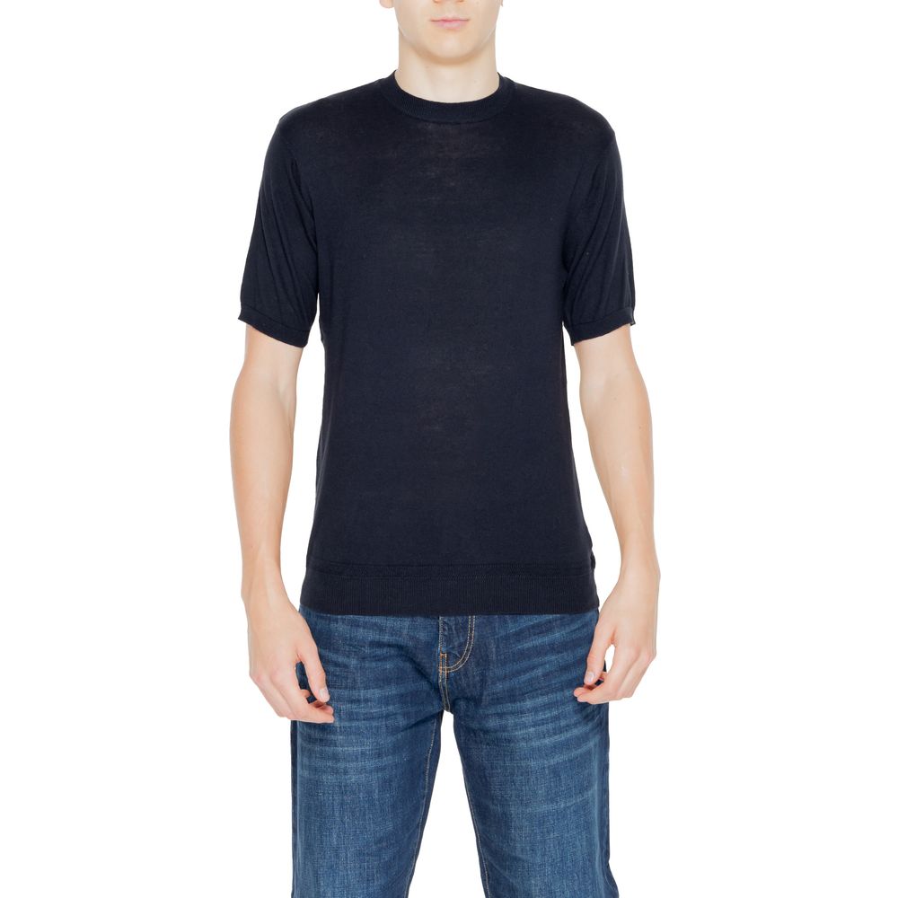 Hamaki-Ho Black Cotton T-Shirt for Effortless Elegance