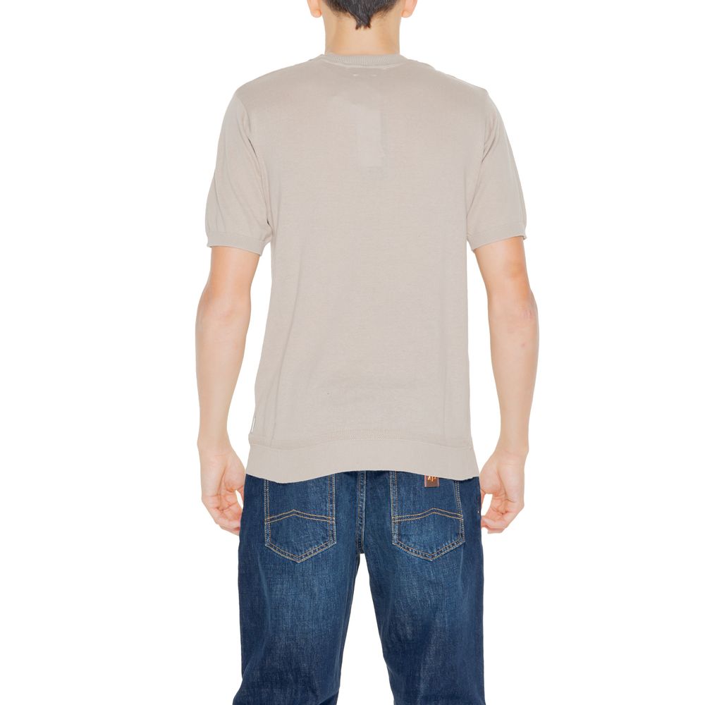 Hamaki-Ho Beige Cotton T-Shirt for Elevated Casual Style