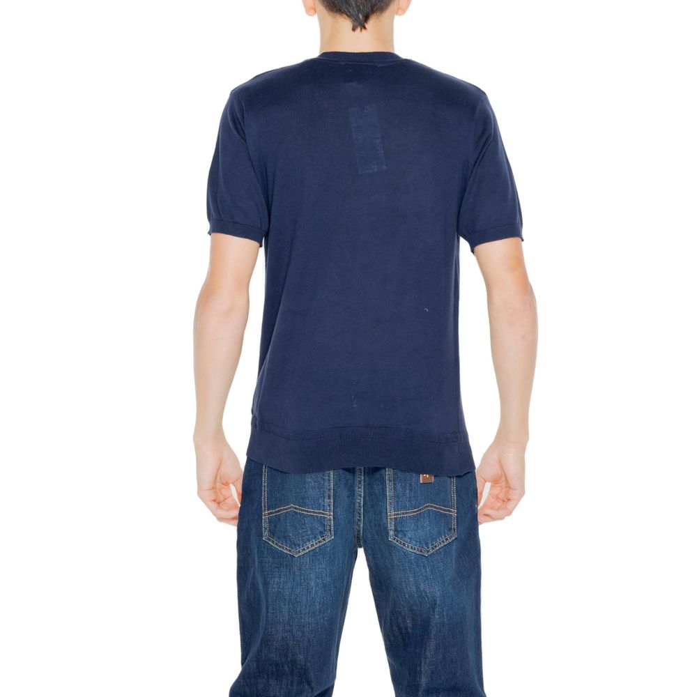 Hamaki-Ho Blue Cotton T-Shirt for Effortless Elegance