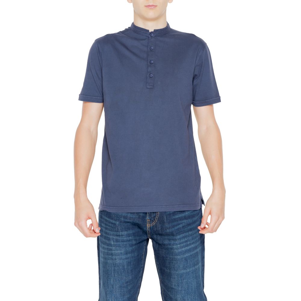 Hamaki-Ho Blue Cotton T-Shirt in Luxurious Design
