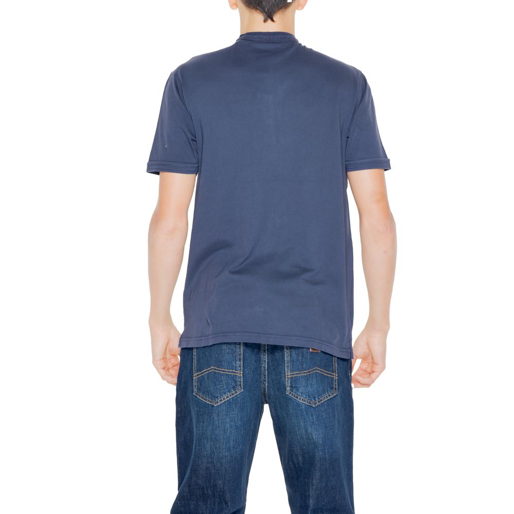 Hamaki-Ho Blue Cotton T-Shirt in Luxurious Design