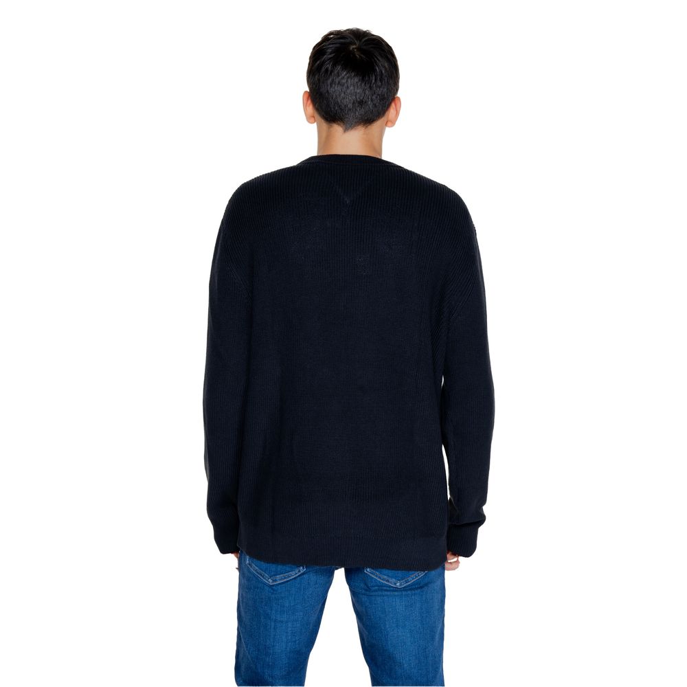 Tommy Hilfiger Jeans Black Organic Cotton Sweater Essential