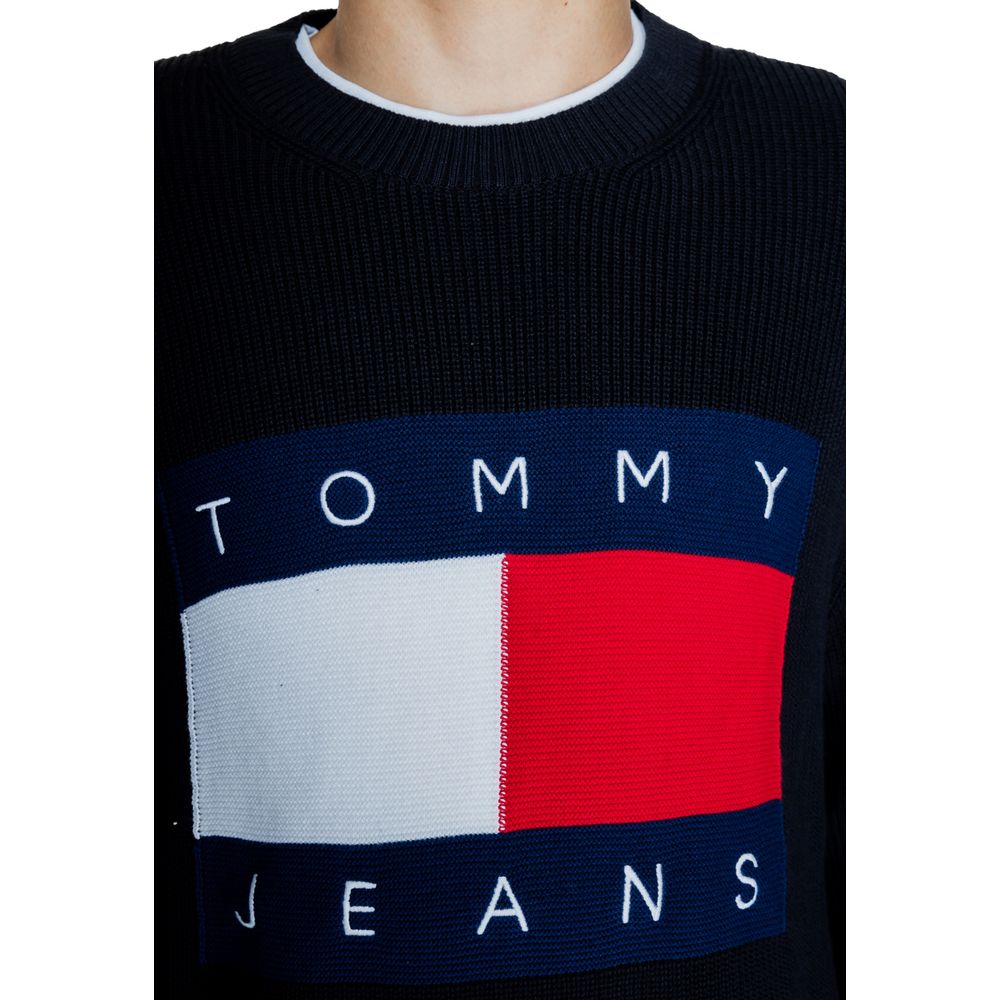 Tommy Hilfiger Jeans Black Organic Cotton Sweater Essential