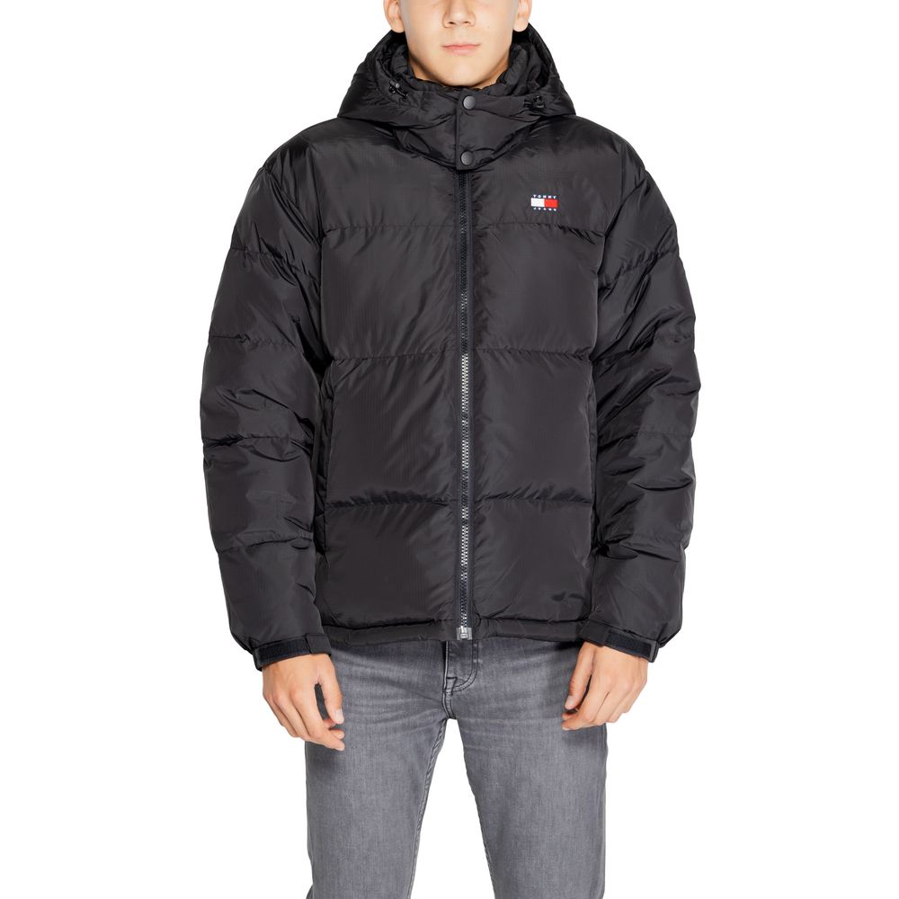 Tommy Hilfiger Black Cotton Jacket - Timeless Sophistication