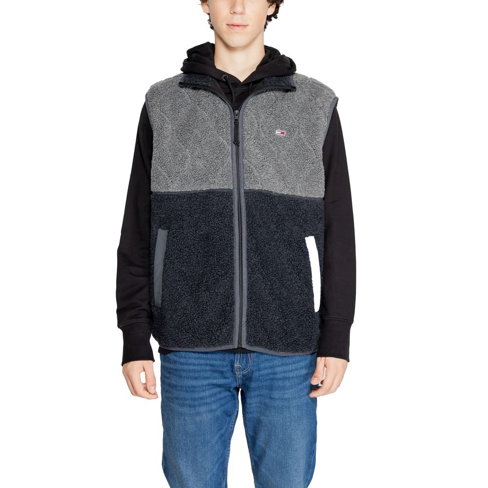 Tommy Hilfiger Black Recycled Fabric Jacket for Elevated Style