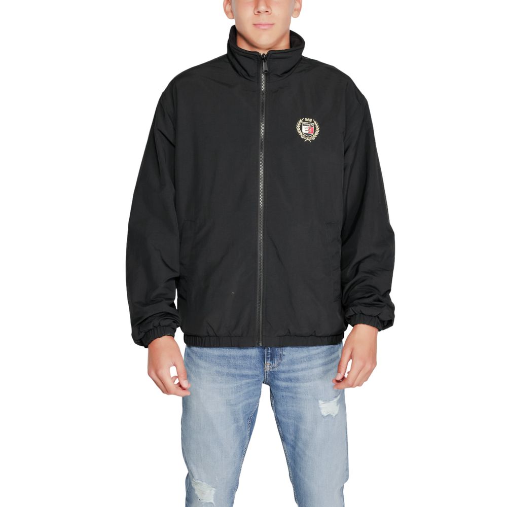 Tommy Hilfiger Black Recycled Fabric Jacket for Elevated Style