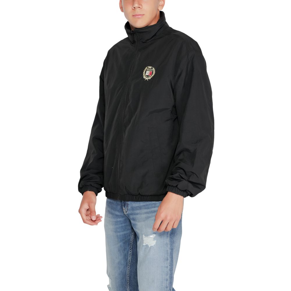 Tommy Hilfiger Black Recycled Fabric Jacket for Elevated Style