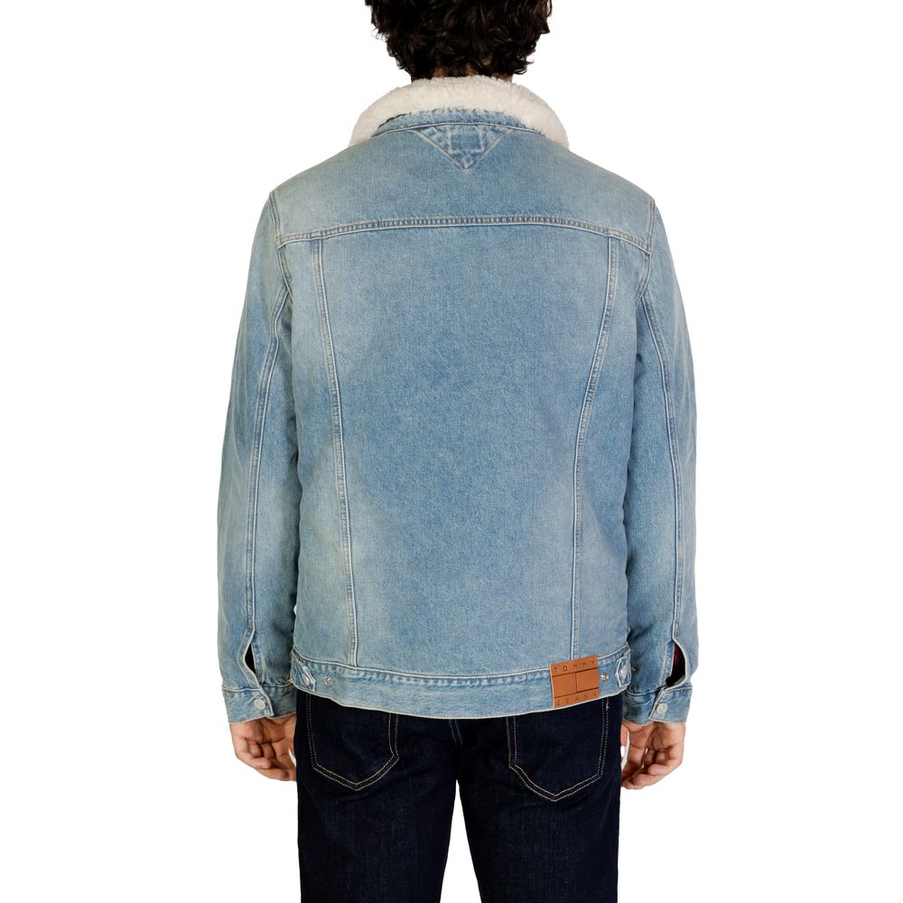 Tommy Hilfiger Light Blue Cotton Jacket Elegance