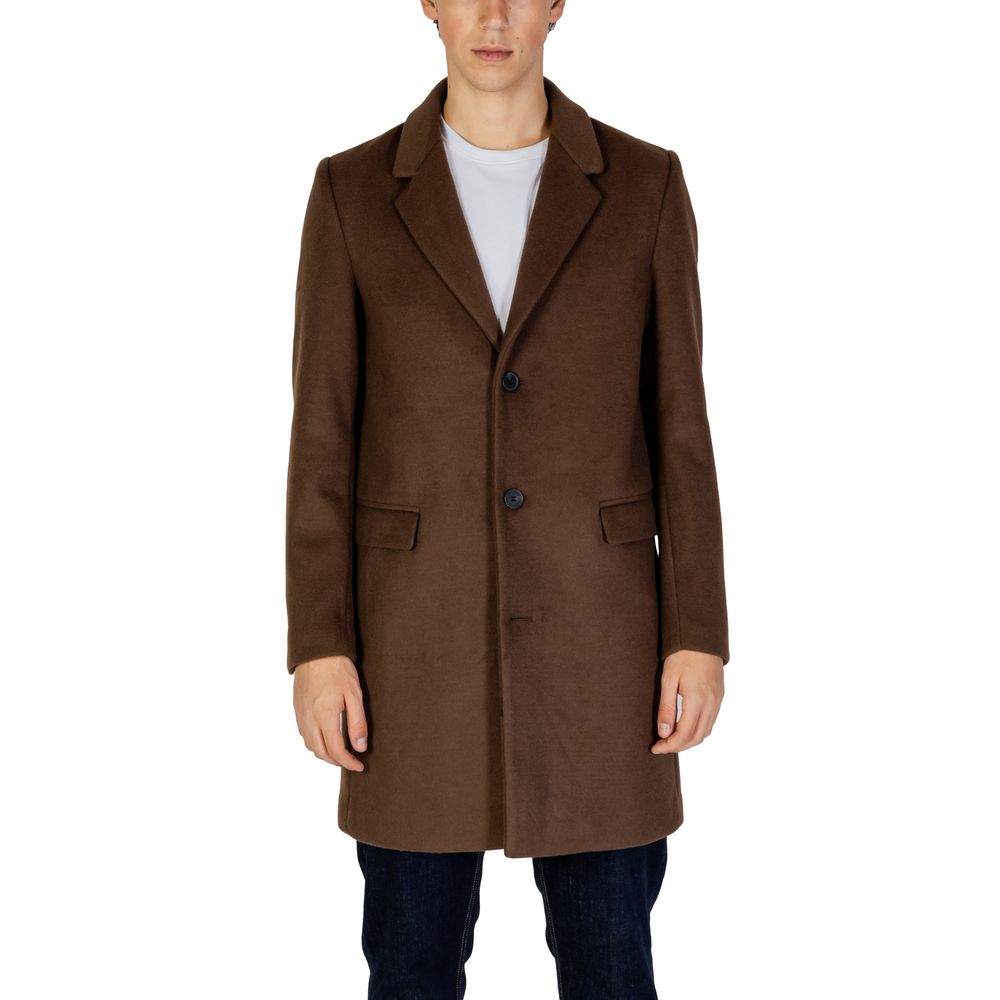 Antony Morato Brown Wool Jacket for Sophisticated Style