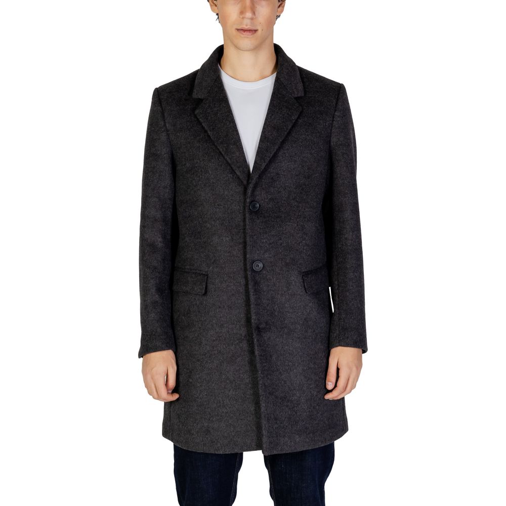 Antony Morato Gray Wool Jacket for Elevated Outerwear Style