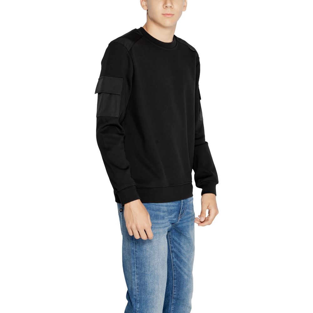 Antony Morato Black Cotton Sweater for Elevated Style