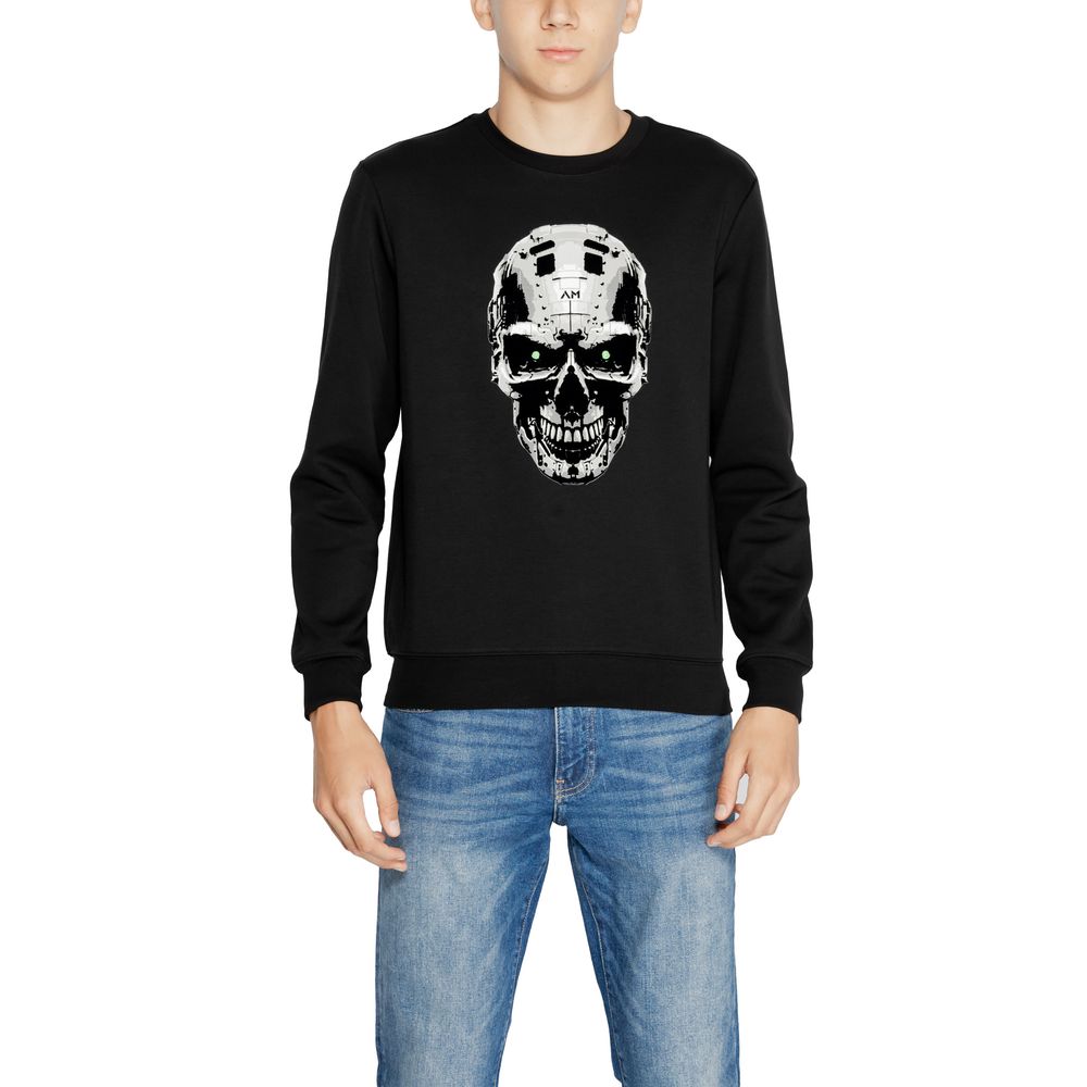 Antony Morato Black Cotton Sweater for Effortless Elegance