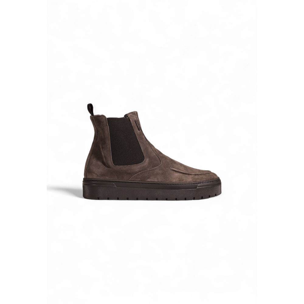Antony Morato Gray Suede Leather Boot for Elevated Style