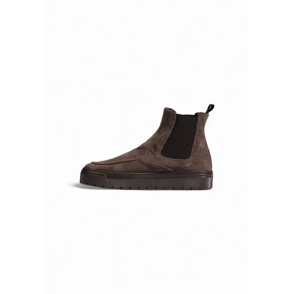 Antony Morato Gray Suede Leather Boot for Elevated Style
