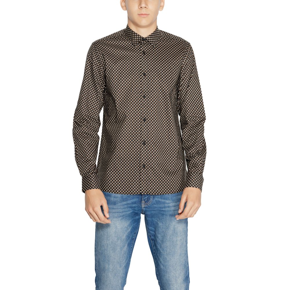Antony Morato Brown Cotton Shirt for Timeless Elegance