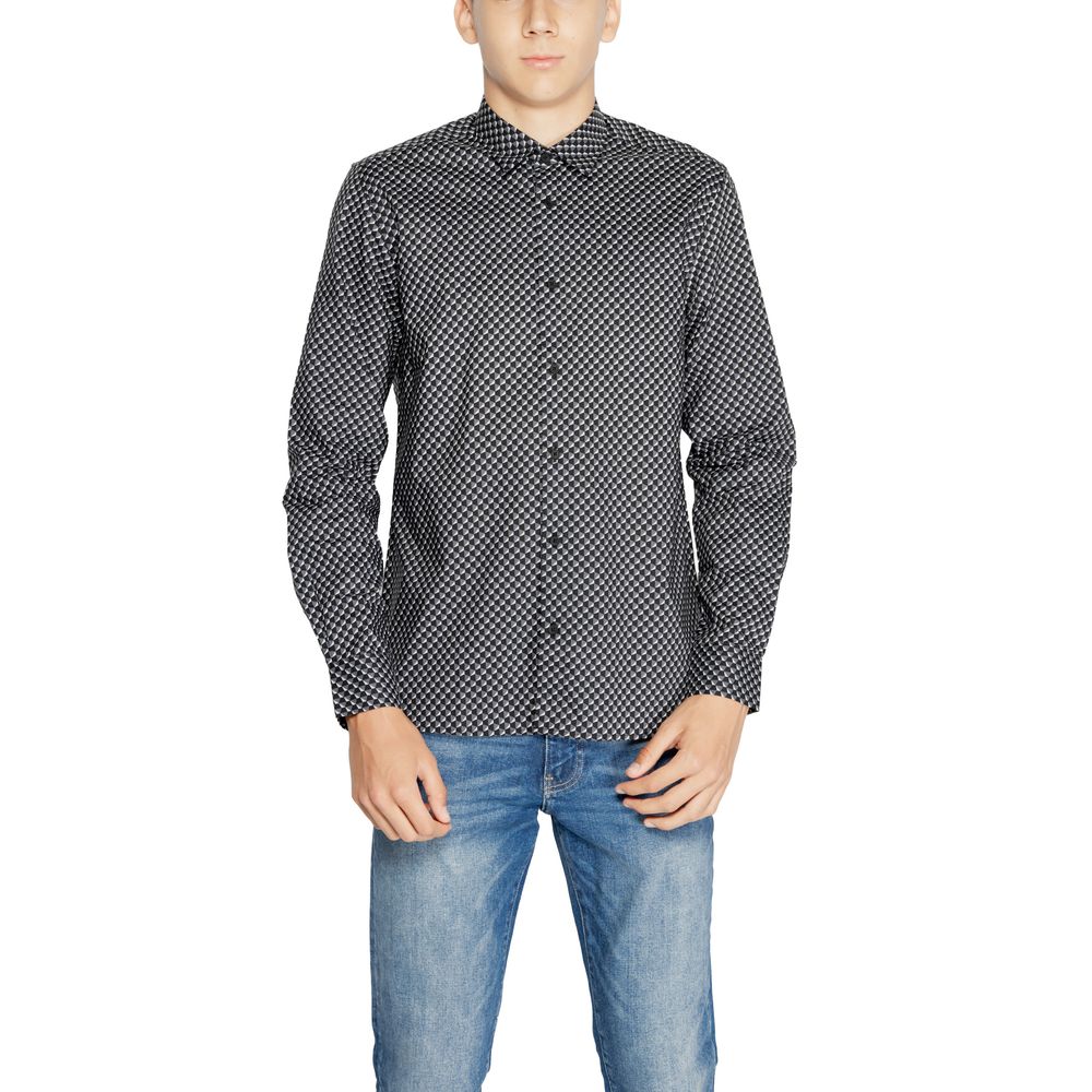 Antony Morato Gray Cotton Shirt for Timeless Elegance