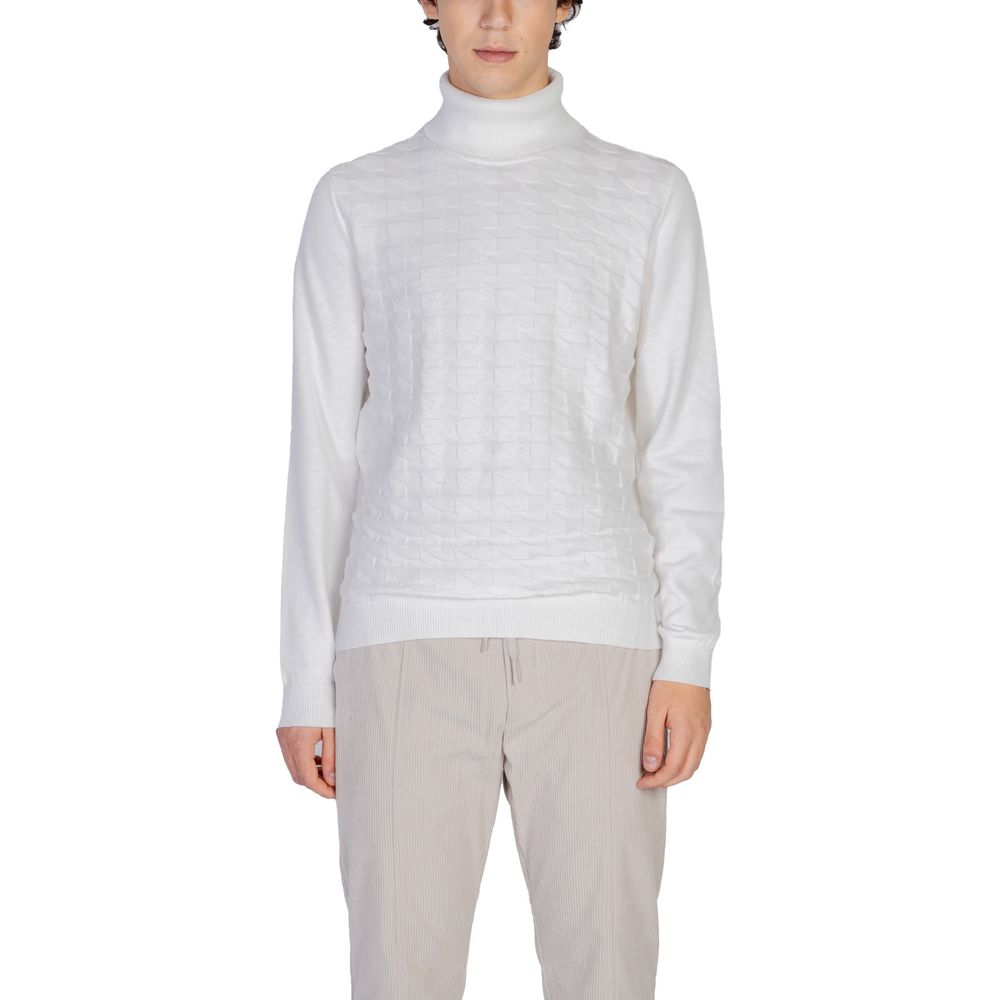 Antony Morato White Cotton Sweater for Effortless Elegance