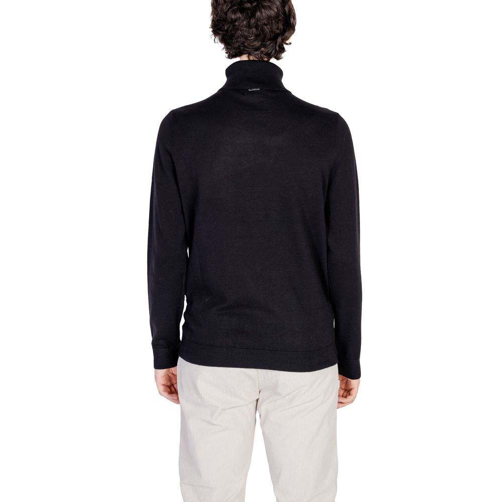 Antony Morato Black Cotton Sweater for Timeless Elegance
