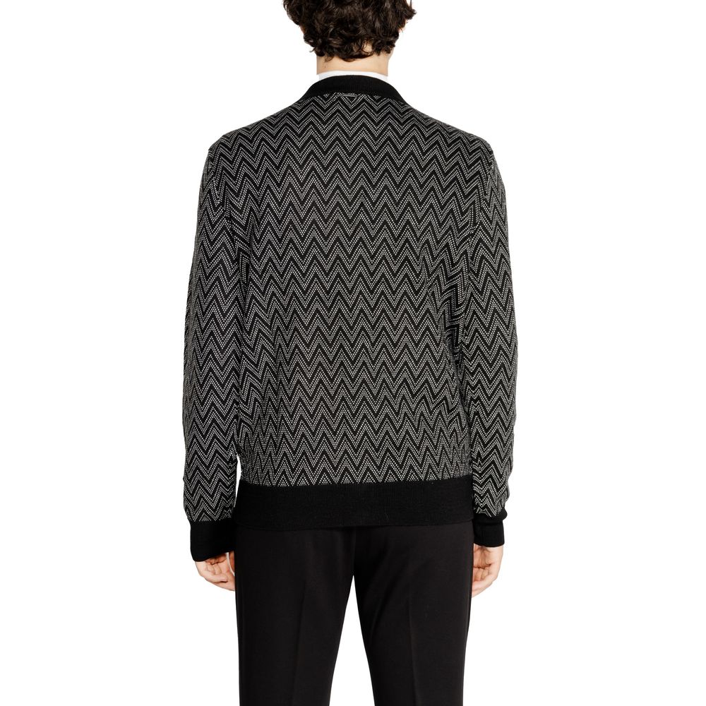 Antony Morato Black Mohair Cardigan for Effortless Elegance