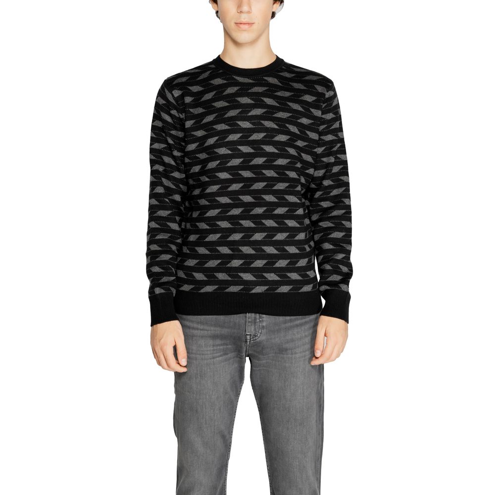 Antony Morato Black Acrylic Sweater for Elevated Style