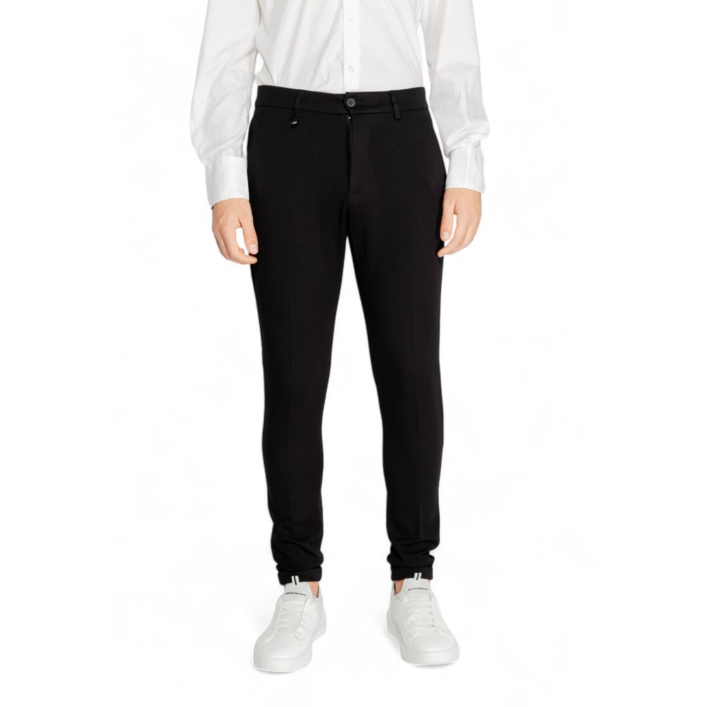 Antony Morato Black Viscose Jeans for Effortless Elegance