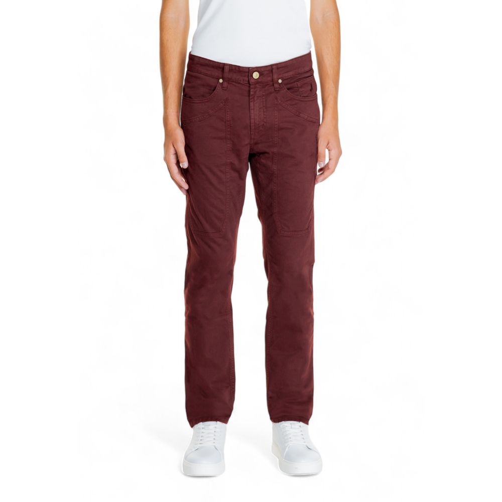 Jeckerson Red Cotton Jeans for Elevated Style