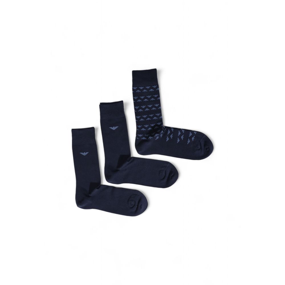 Emporio Armani Blue Cotton Sock for Elevated Style