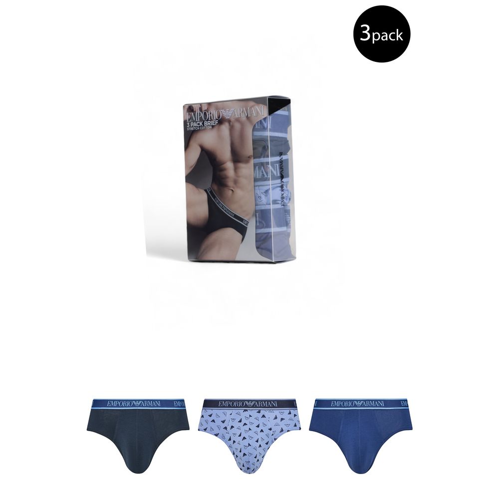 Emporio Armani Blue Cotton Underwear Luxury Set