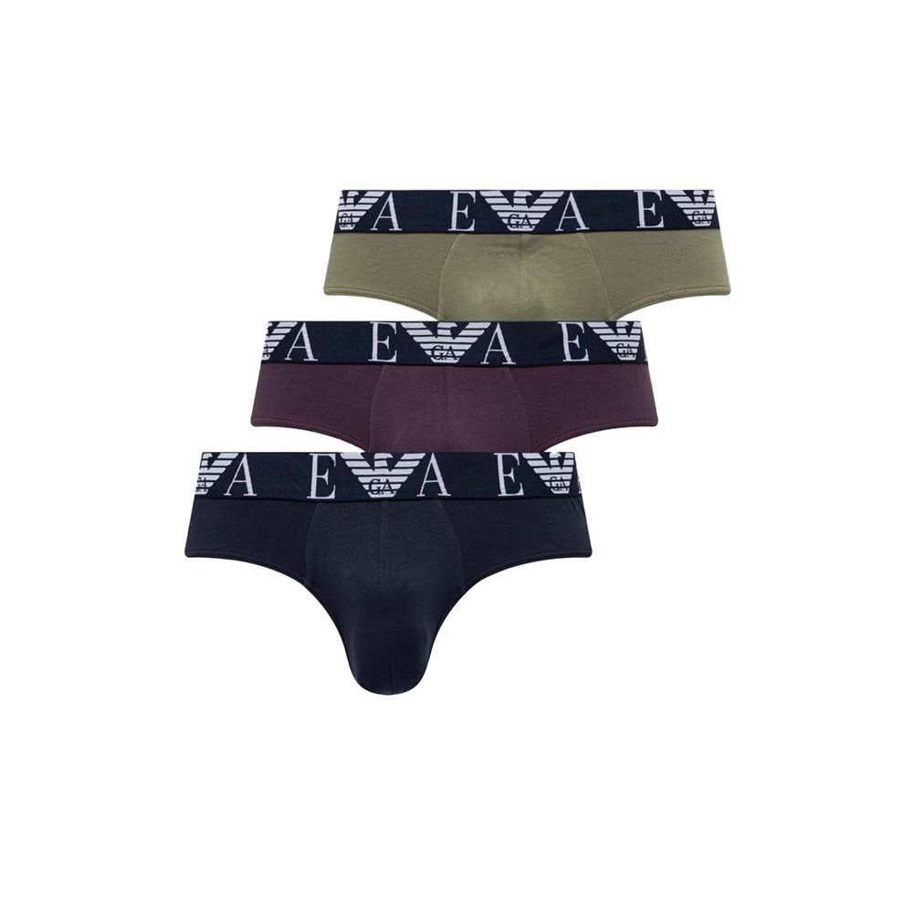 Emporio Armani Blue Cotton Underwear Essentials