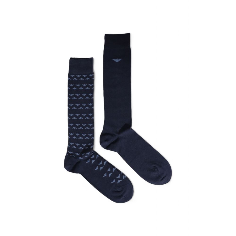 Emporio Armani Blue Cotton Sock for Sophisticated Style