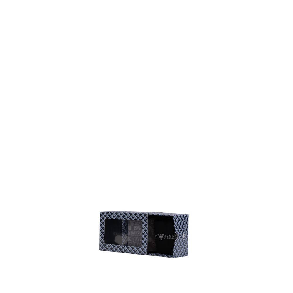 Emporio Armani Black Cotton Sock for Luxury Style