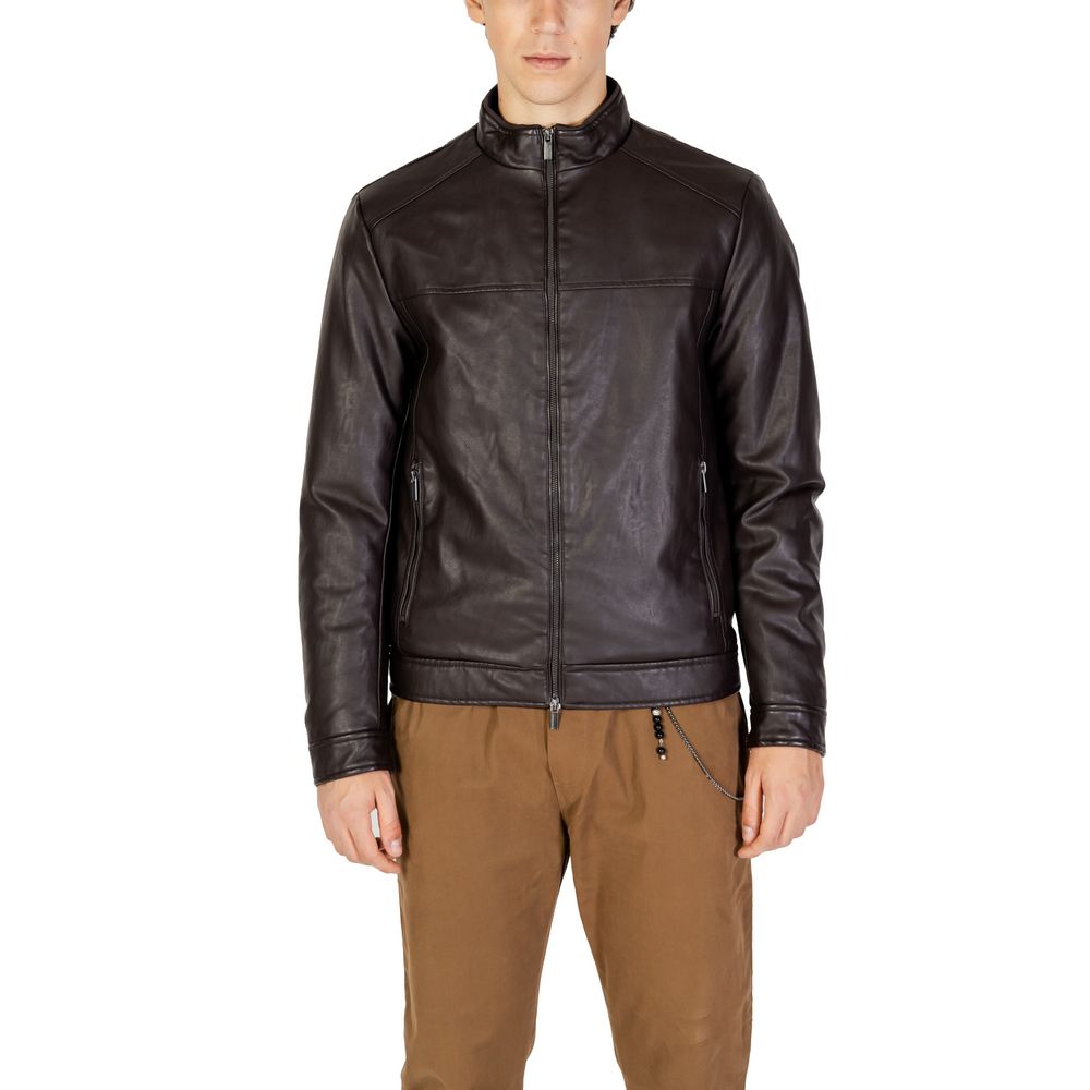 Hamaki-Ho Brown Viscose Jacket for Elevated Sophistication