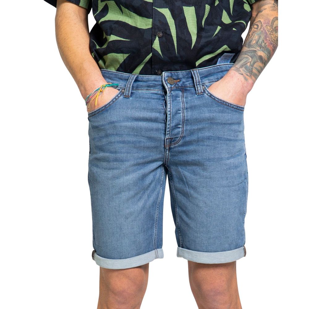 Only & Sons Blue Cotton Shorts for Elevated Summer Style
