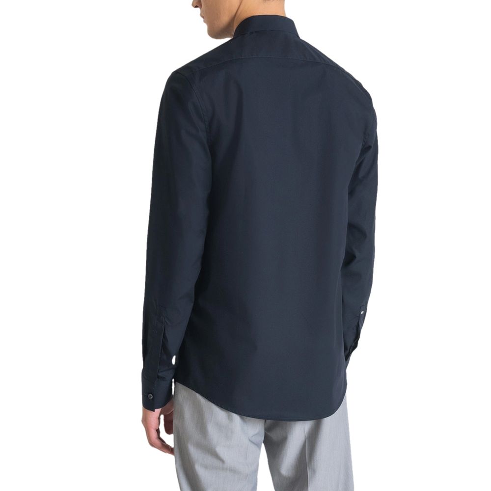 Antony Morato Blue Cotton Shirt for Elegant Wardrobe