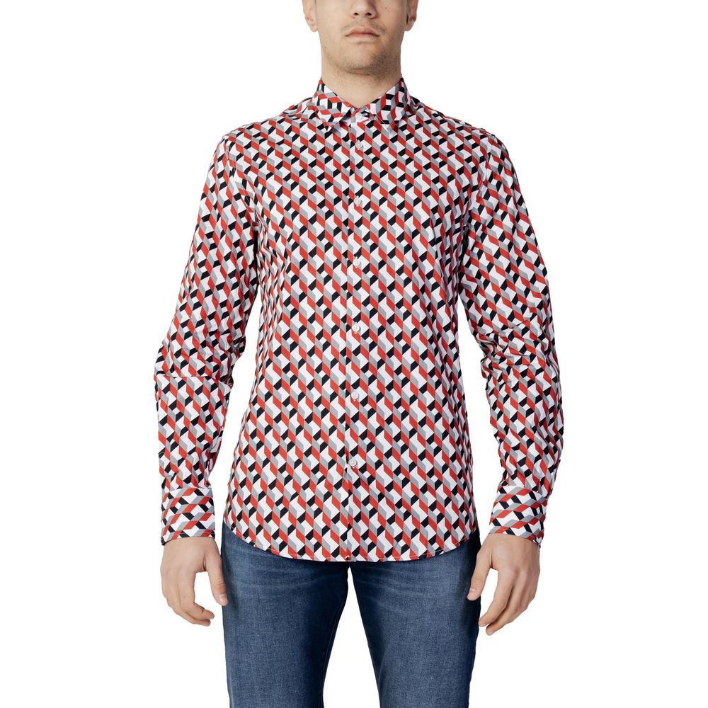 Antony Morato Red Cotton Shirt for Elegant Wardrobe Upgrade