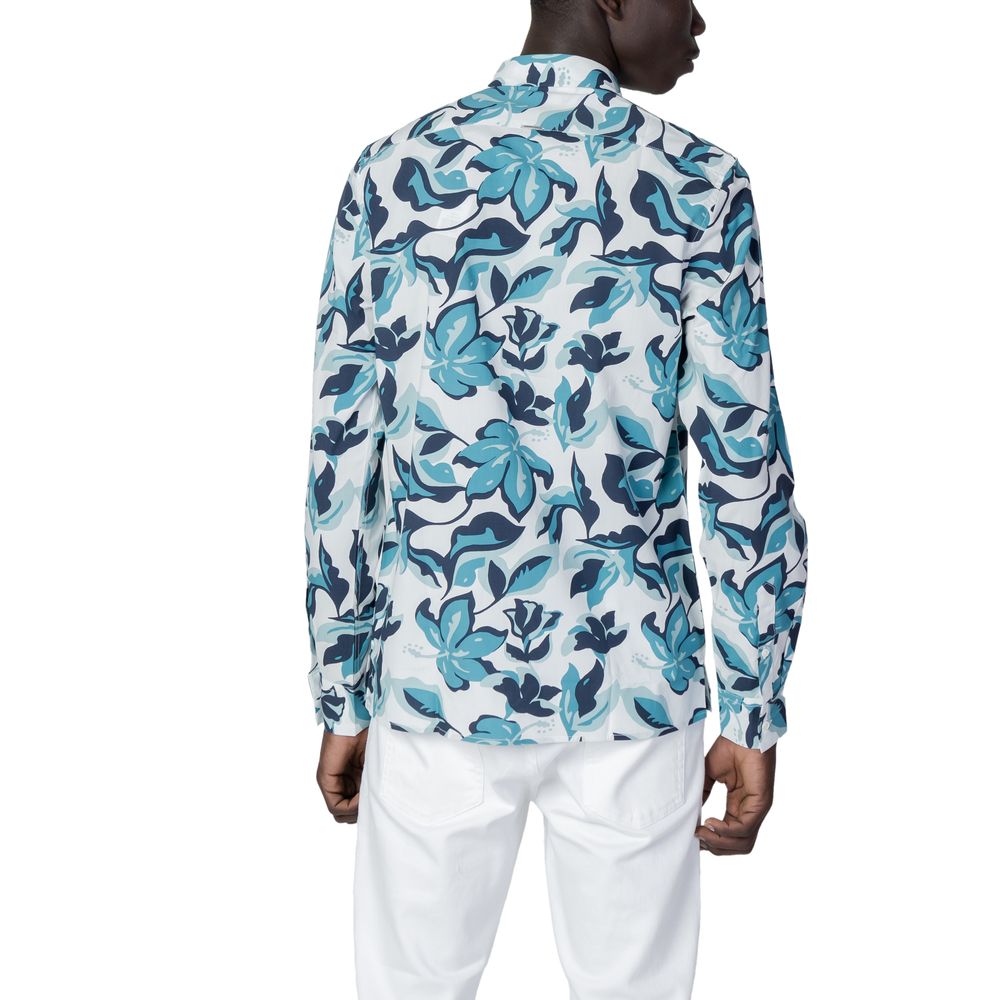 Antony Morato Blue Viscose Shirt for Effortless Elegance