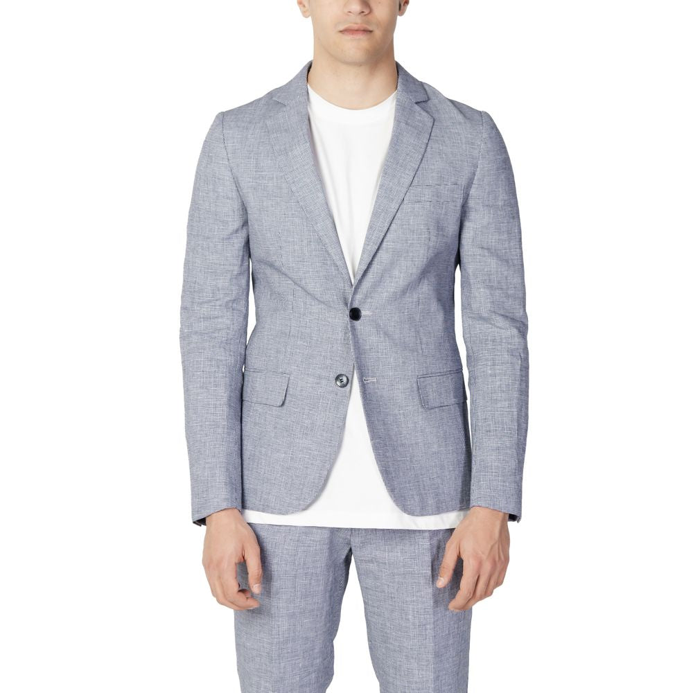 Antony Morato Blue Linen Suit for Sophisticated Style