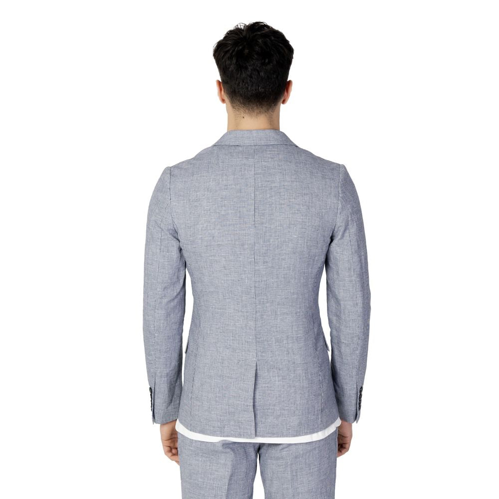 Antony Morato Blue Linen Suit for Sophisticated Style