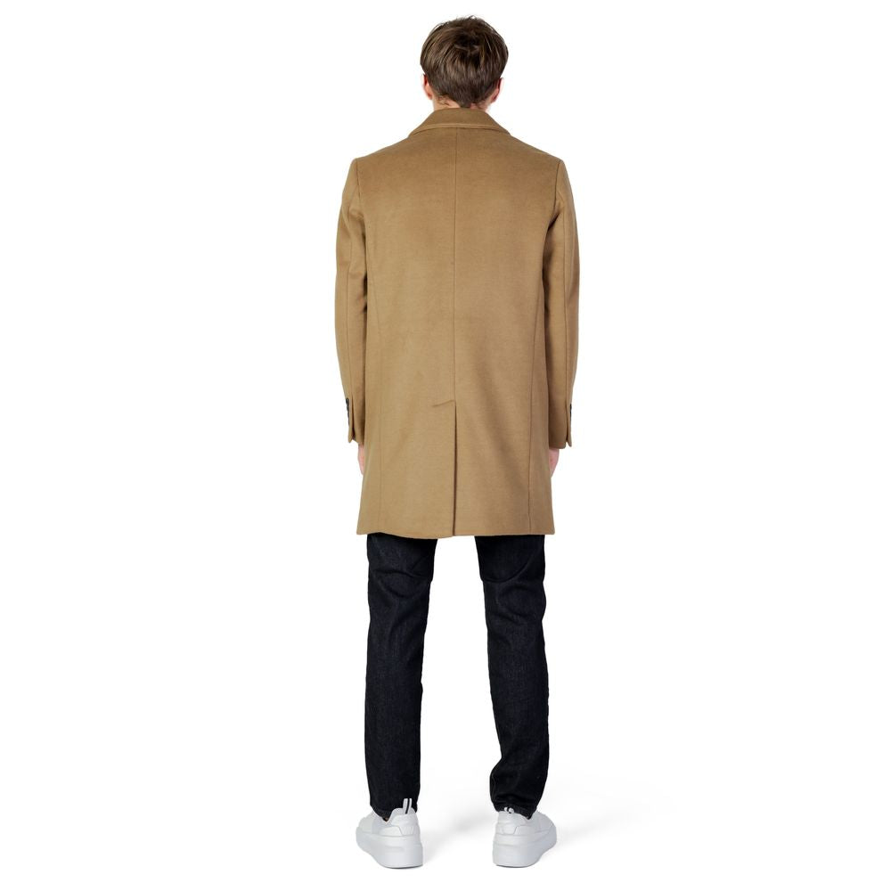 Antony Morato Beige Wool Jacket for Effortless Elegance