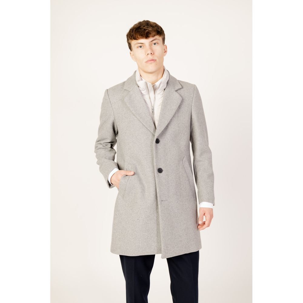 Antony Morato Gray Wool Jacket - Modern Elegance Redefined