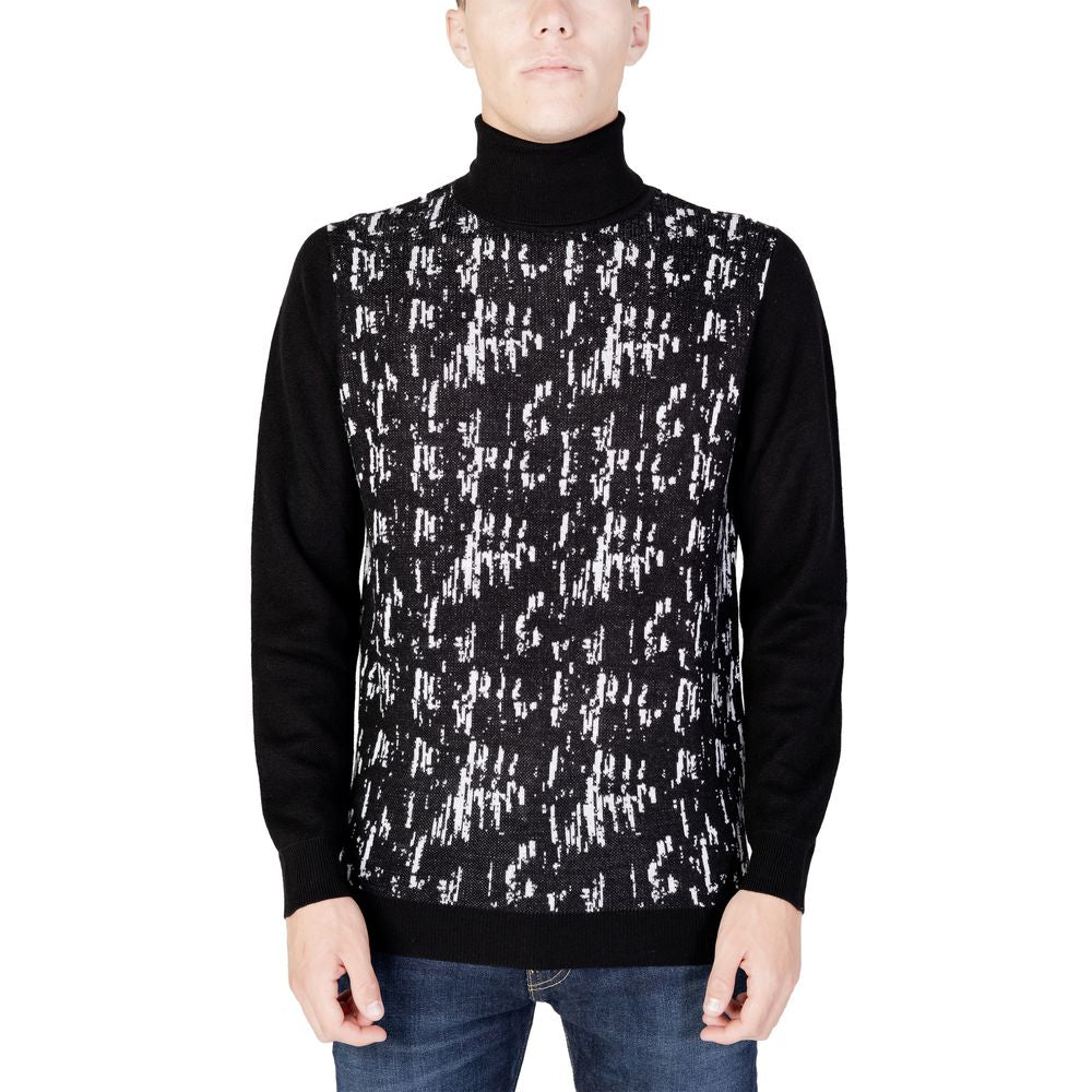 Antony Morato Black Wool Sweater for Elevated Style